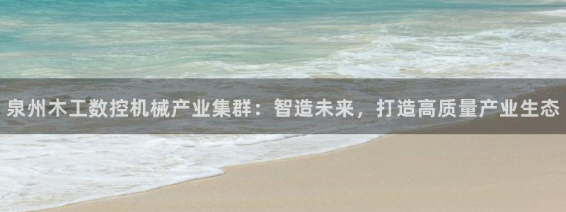 天辰娱乐网:泉州木工数控机械产业集群:智造未来,打造高质量产业生态