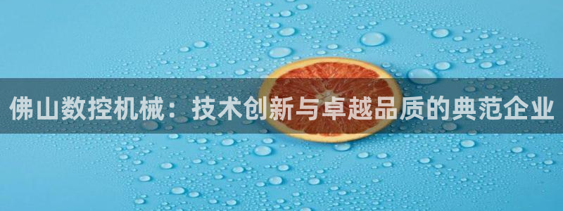 天辰2娱乐:佛山数控机械:技术创新与卓越品质的典范企业